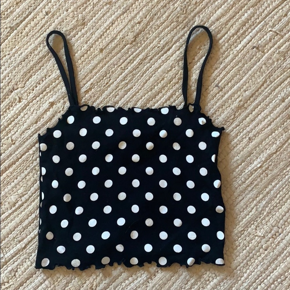 Top shop polka dot crop top